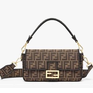 Fendi Baguette Jacquard FF fabric bag